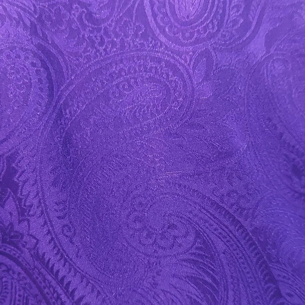 Maggy London PURPLE 100% Silk Asian Inspired Dress Suit Size 4P - Picture 4 of 13